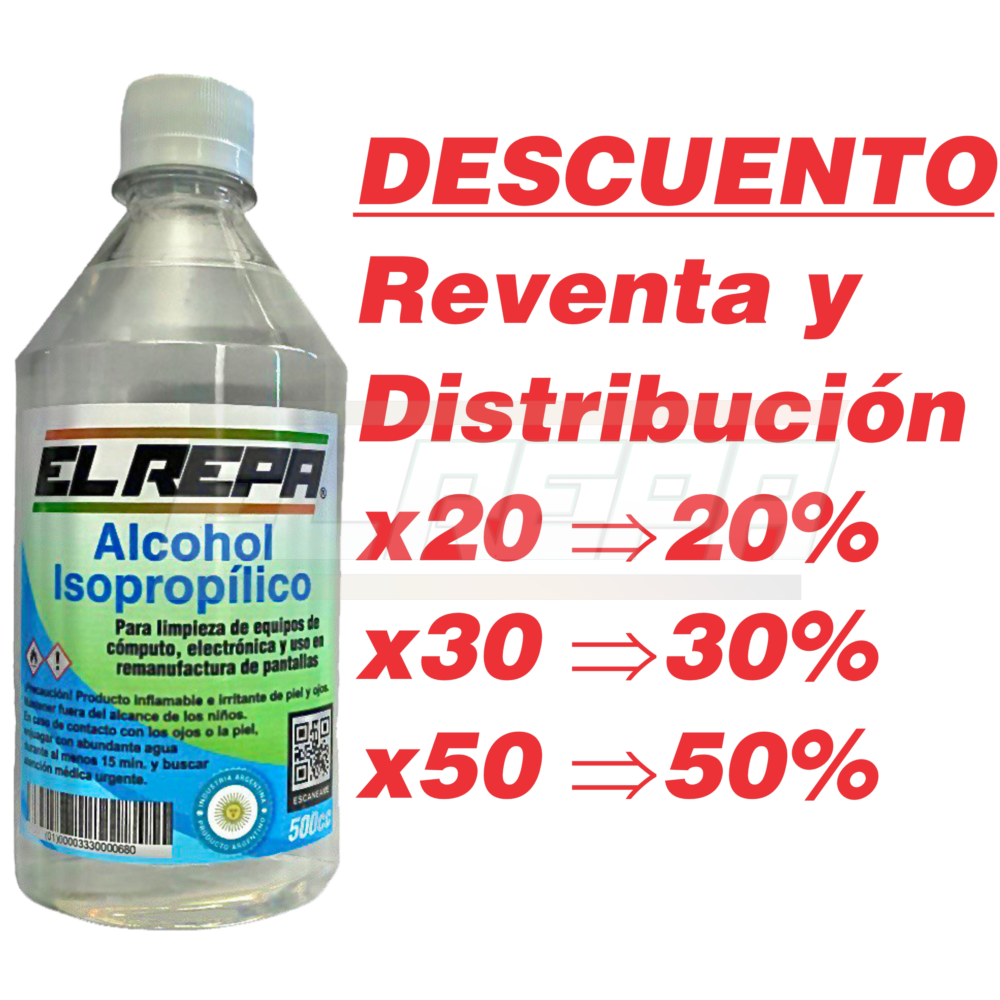 Alcohol isopropilico 500cc - EL REPA